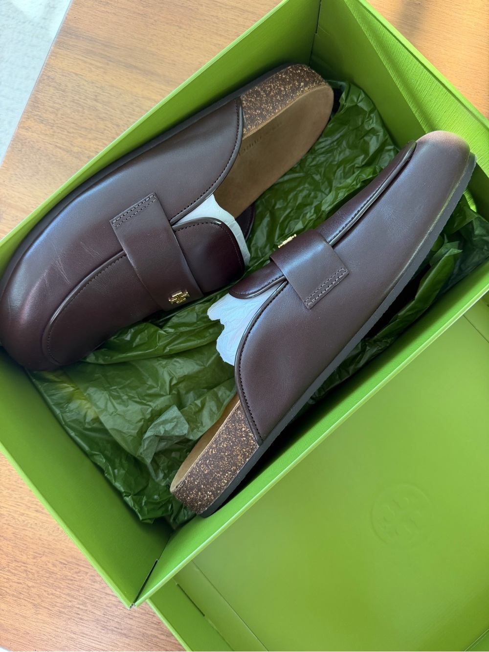 Tory Burch Everly Cork Mule in Deep Mocha